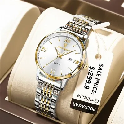 Poedagar 716 Luxury in acciaio inossidabile orologio impermeabile orologio da quarzo luminoso per donne